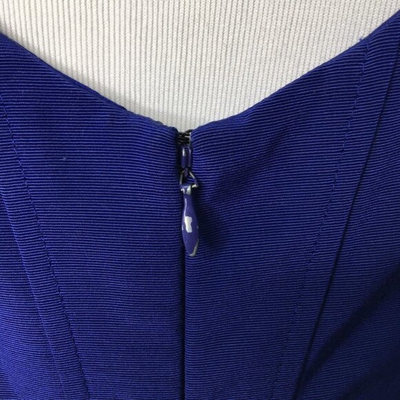 Shoshanna Royal Blue Open Flare Dress Size 4 - Picture 10 of 15